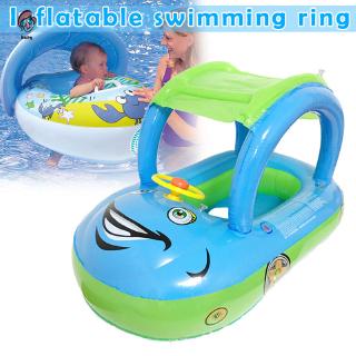 inflable anillo de natación flota con toldo asiento de seguridad parasol para bebé piscina