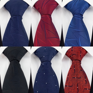 8cm hombres slim corbata corbata clásico jacquard liso azul vino rojo negro púrpura flaco lazos de seda