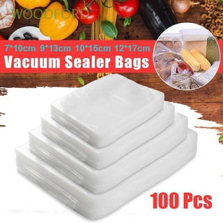 woodford plástico ahorro de alimentos bolsas de embalaje de grano bolsas selladoras al vacío bolsa 100pcs ahorro sellador de verduras bolsa de almacenamiento de carne