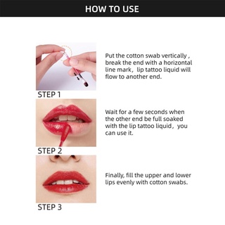 Labial Glaze lápiz labial hisopo de algodón en caja cepillo de labios tinte líquido tatuaje de labios labial T3H8 (3)