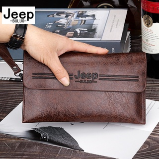 JEEP BULUO Brand Clutches Bags Men's Handbag For Phone and Pen High Quality PU Wallets Hand bag Male with Card slots