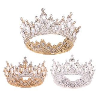 lu barroco vintage imitación cristal tiara corona boda novia tocado real reina princesa fiesta diadema accesorios para el cabello