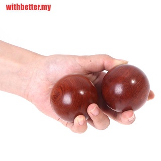 [Withbetter] 2 pzs bola de madera antiestrés para masaje de manos acupresión M