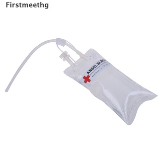 [firstmeethg] 500 ml reutilizable bolsa de sangre bebida fiesta de halloween tubo largo bolsa de llenado caliente
