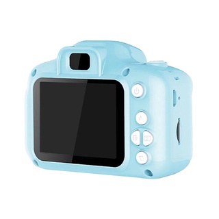 Mini cámara Digital De 2 pulgadas con pantalla HD Chargable Para niños De dibujos Animados lindos juguetes fotografía al aire libre adherentes Para regalo De cumpleaños De niño (Azul)