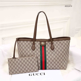 #_ X Gucci GG Tote Bag Signature - tamaño grande #400247*_