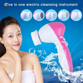 5 en 1 limpiador de poros faciales mini lavado eléctrico máquina facial masajeador de limpieza corporal