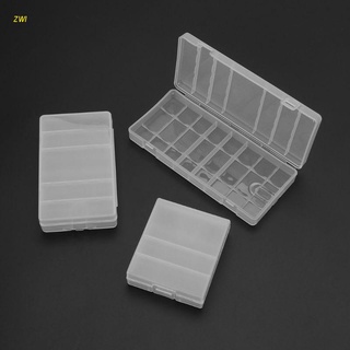 Zwi - caja de almacenamiento transparente de plástico duro para batería AA/AAA