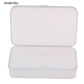 [ady] caja de almacenamiento de plástico transparente de 9,3 x 6,3 x 2,2 cm, cuadrada transparente, multiusos ydj (8)