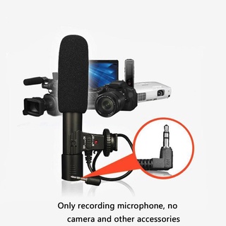 Micrófono de cámara para Nikon Canon DSLR DV entrevista grabación externa H2F3