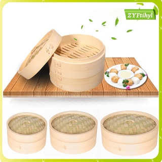 6\\\" cocina de bambú vaporizador cesta cocina para cocinar arroz bola de masa bocadillos (2)