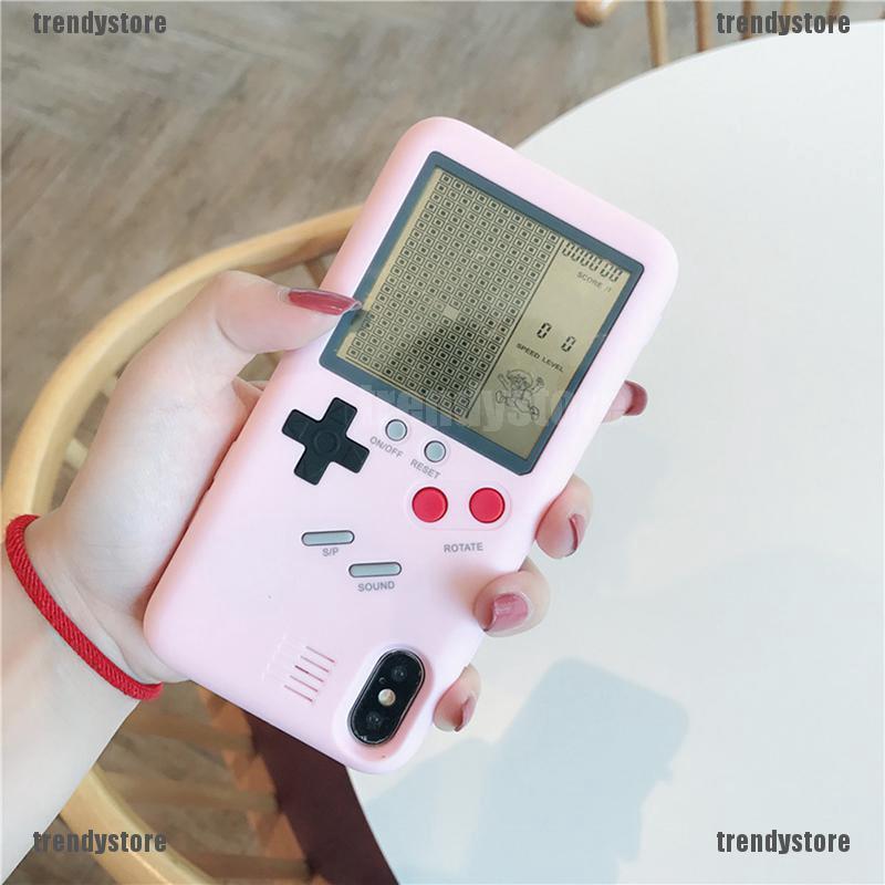 Trendystore - funda para consola Retro Tetris Nintendo Gameboy Blokus para iPhone X 8 Plus 7 6S (1)