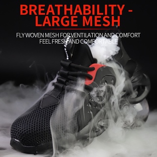 Verano De Protección Del Trabajo Zapatos Volando Tejido Transpirable Anti Smashing Piercing De Seguridad De Acero Baotou