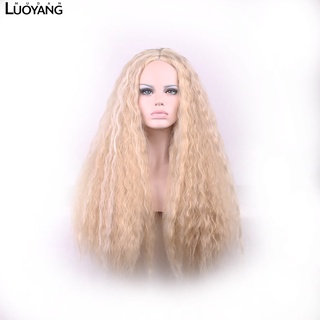 luoyangmudan^ Fashion Long Curly Women High Quality High Temperature Fiber Hair Full Wig