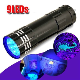 Spl Mini linterna LED multifunción UV Ultra violeta 9 LED linterna lámpara de luz