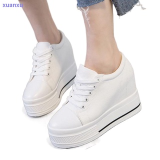 Zapatos de lona de las mujeres s 2021 nueva versión de verano de la plataforma de suela gruesa zapatos, zapatos blancos, de tacón alto casual de las mujeres s zapatos individuales