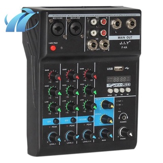 mezclador de audio portátil profesional de 4 canales bluetooth mezclador dj consola con efecto reverb para karaoke usb live stage ktv