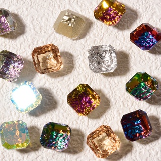 Cabeza 10 piezas de diamantes de imitación de uñas DIY manicura adornos de arte de uñas decoraciones en relieve diamantes de loto sinfonía 3D brillante uñas cristal joyería (5)