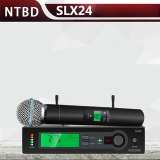 NTBD SLX SLX24 BETA58 / SM58 UHF de alta calidad Sistema de micrófono inalámbrico profesional Super Cardioide BETA Micrófono de mano Micrófono