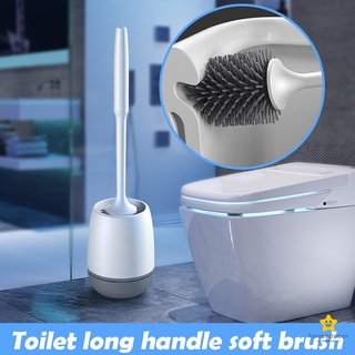 Toilet Bowl Brush and Holder Compact Toilet Cleaner Brush Set for Bathroom Deep Cleaning Soft Bristles Toilet Scrubber