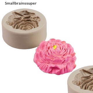 smallbrainssuper - molde para velas de aromaterapia, hecho a mano, bricolaje, peonía, hecho a mano, jabón de silicona, sbs