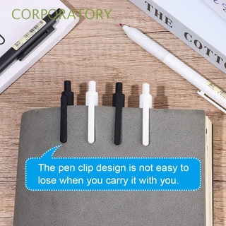 CORPORATORY 5 pcs Student Gel Pen Black Signature Ink Pen Neutral Pen Office School Matte 0.5mm Press Writing Supplies/Multicolor