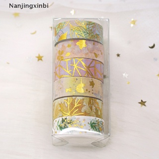 [Nanjingxinbi] 6pcs Gold Foil Washi Tape Rainbow Masking Tape Scrapbooking Diary Stationery [HOT] (5)