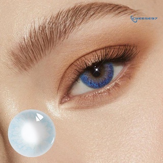cheese 1 par de lentes de contacto de ojos naturales maquillaje portátil unisex ojo grande lentes de contacto de color para club nocturno (8)