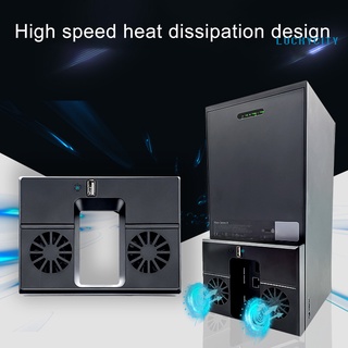 luckyycity - ventilador de refrigeración con 2 ventiladores alimentados por usb, soporte lateral vertical, enfriador de consola de juegos para xbox series x