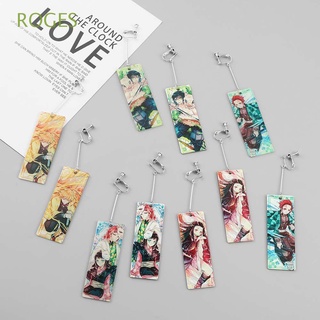 ROGES Women Dangle Earrings Unisex Ear Clip Demon Slayer Earrings Anime Ornaments Anime Pendant Earrings Cosplay Props Jewelry NoYaiba Acrylic Kimetsu Drop Earrings