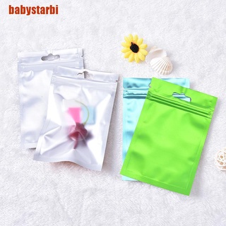 [babystarbi] 1 bolsa de papel de aluminio plana multicolor bolsa de almacenamiento con cremallera