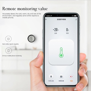 Tuya ZigBee Smart Sensor de temperatura y humedad alimentado por bateo ZigBee Smart Home Security: (8)