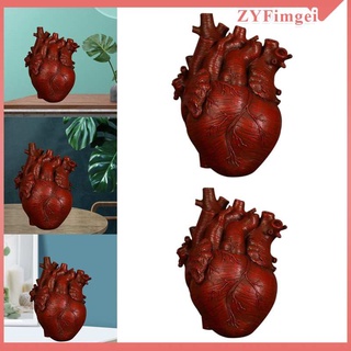 2x Anatomical Heart Vase Planter Table Desk Flower Vase Home Decor