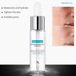 sevenfire 15ml esencia facial transparente hidratante extracto natural ácido hialurónico anti-envejecimiento retráctil poro suero facial para puntos negros