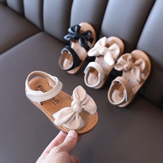 2021Verano nuevas sandalias para niñas bebé moda arco princesa Zapatos estilo coreano suave playa zapatos