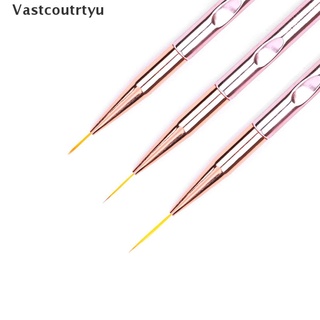 [Vasttrtyu] 3Pcs Nail Art Line Painting Brushes Thin Liner Drawing Pen DIY UV Gel Tips .