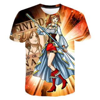 Una pieza 3D T-shirt niños Casual ropa de calle niños niñas niños camiseta impreso Anime verano Top (4)