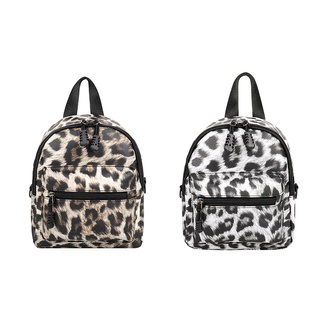 las mujeres de la moda de cuero de la pu de leopardo impresión de hombro crossbody bolso mini mochila