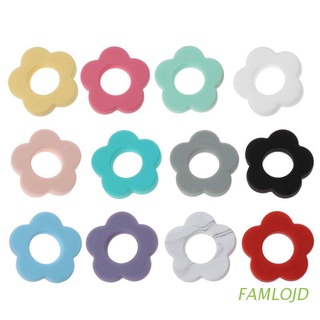 FAMLOJD Silicone Beads Flower Holes Silicone 4.5cm DIY Accessories Baby Teething Beads Diy Beads Baby Teether