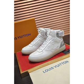 Zapatillas De Deporte De Cuero De Los Hombres De Alta Parte Superior/Zapatos Deportivos/Original Louis Vuitton Primera Capa