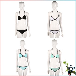 [TK] Verano De Las Mujeres Beachwear Neopren Bikini Triángulo Bandeau Push Up Traje De Baño (9)