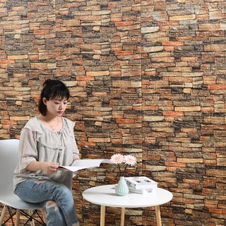 VENTA DIY Auto 3D Ladrillo pegatinas de pared papel tapiz Decoración de la sala de estar Papel de pared de espuma adhesivo decoración de la pared Diseño de papel tapiz impermeable para el dormitorio