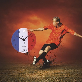 [0913] reloj de pared de madera con bandera de la copa del mundo
