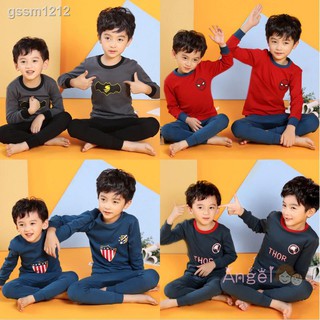 ♨ pijamas niños de manga larga pijamas conjunto de algodón Baju Tidur Budak niño pijamas (2)