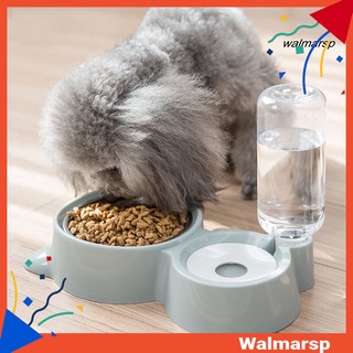 [wmp] dispensador de cuenco de agua doble para mascotas, perro, gato, dispensador de alimentos, alimentador de alimentos, plato de almacenamiento