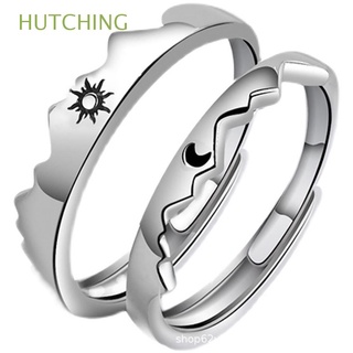 hutching moda pareja anillo boda anillo abierto anillo de dedo anillo de compromiso luna hombres mujer cobre ajustable joyería de moda