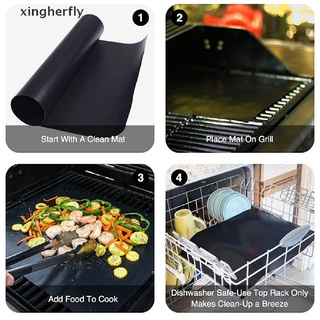 [xingherfly] Reusable Non-stick BBQ Grill Mat Barbecue Baking Liners Teflon Kitchen Tool HRF