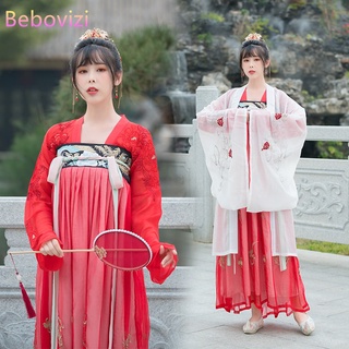 2021 rojo tradicional ropa completa pecho cintura falda elegante disfraz Hanfu túnica de hadas vestido de carnaval trajes para las mujeres (1)