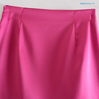 cintura alta mini falda de color sólido sexy cremallera cierre de una línea de las mujeres falda streetwear (6)