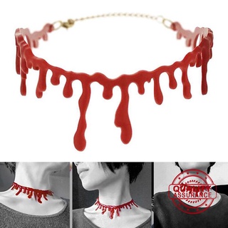 gargantilla de sangre de halloween collares para mujer rojo sangrado aterrador joyería mascarada clavícula f4a4